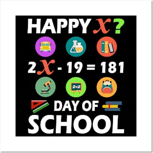 Funny Math Formula Happy 100 Days Of School Teacher Student Posters and Art